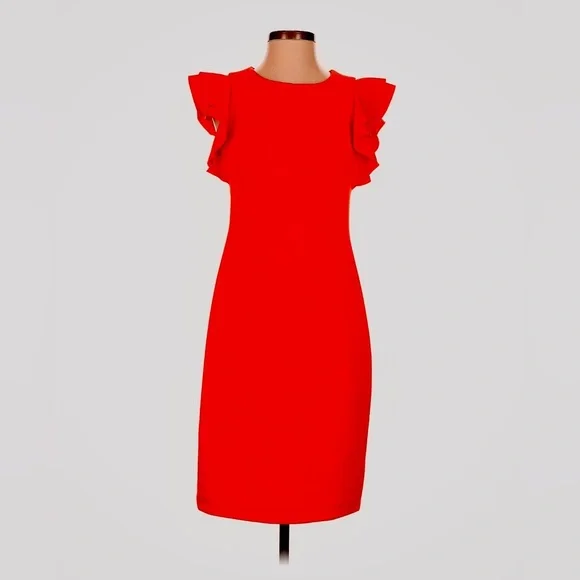 Tommy Hilfiger | Dresses | Nwt Tommy Hilfiger Red Sheath Dress Sleeveless